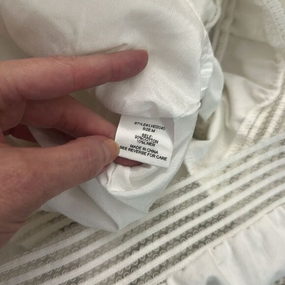 White tiered midi sundress medium m Love Harmony like Zimmerman - Picture 5 of 6